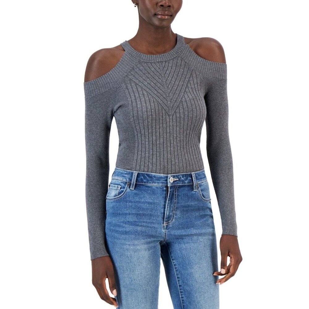 International Concepts Women's Size XXL Ribbed Cold Shoulder Sweater PM162AFA